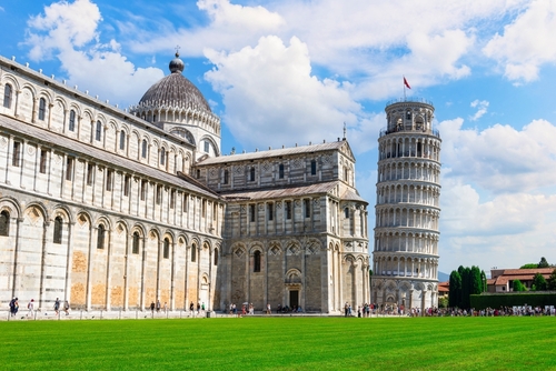 Tower and cathedral of Pisa, Tuscany, Italy