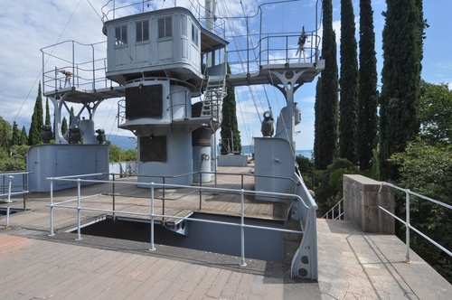 Il Vittoriale degli Italiani Gabriele D'Annunzio house at Gardone Riviera in La Garda lake, Northern Italy