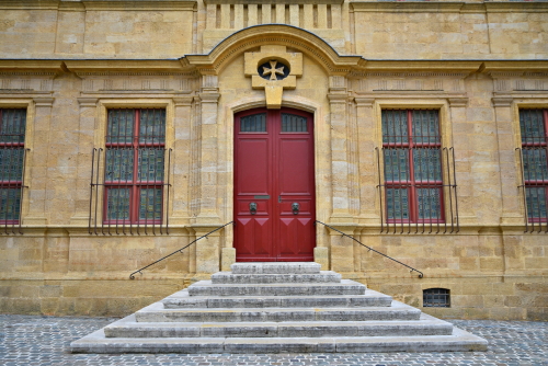 Facade view of the Granet Museum in the historic center of Aix-en-Provence, Provence, France