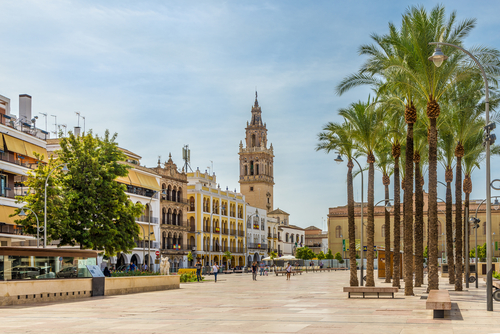 View at the Place of Espana in Ecija. Ecija is a town belonging to the province of Seville, Andalusia, Spain