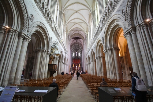 Bayeux medieval Cathedral of Notre Dame, Calvados department, Normandy, France