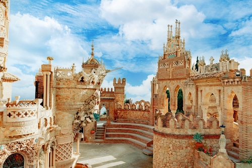 Interior view of Castillo de Colomares, Christopher Columbus monument in Benalmadena, near Malaga, Costa del Sol, Andalusia, Spain
