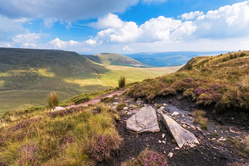 Stunning View of Mountains in Brecon Beacons National Park in Wales, United Kingdom