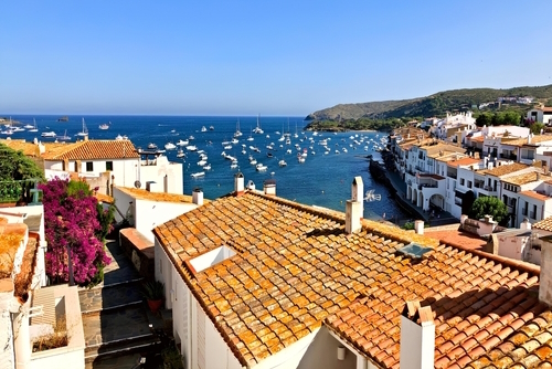 A beautiful view of the city of Cadaques in Costa Brava, Catalonia, Spain