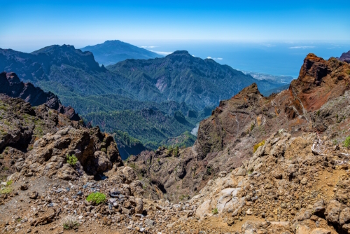 Mountainous view at the Caldera de Taburiente National Park, La Palma Island, The Canary Islands, Spain