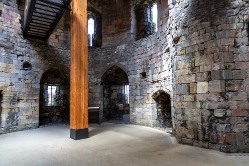 Interior view of Clifford's Tower, Yorkshire, England, UK