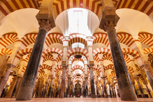 Interior view of the Cathedral and former Great Mosque of Cordoba, Andalusia, Spain