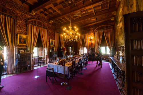 View of the interior of the De Haar Castle, built in 1391 and currently owned by Foundation Kasteel de Haar, near Amsterdam, The Netherlands