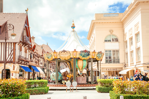 Traditional norman houses in Deauville, in the Calvados, Normandy, France
