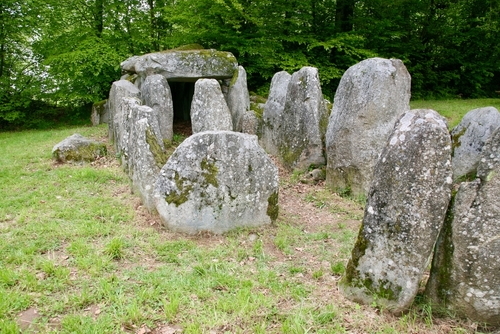 A view of Les Megalithes and La Table au Diable, often known as 