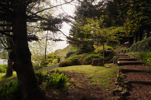 Dr. Neil's Garden, a public park near Arthur's Seat in Edinburgh, Scotland, UK