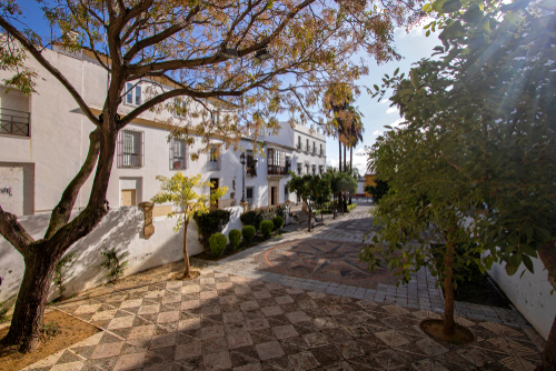 Alfonso X El Sabio square in El Puerto de Santa María, near Cadiz, Andalusia, Spain