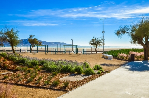 Empuriabrava beach in Costa Brava, Catalonia, Spain