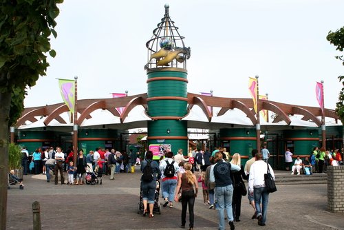 View of the entrance to the Harderwijk Dolphinarium near Amsterdam, The Netherlands