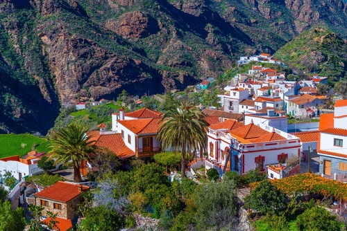 Landscape of Tejeda village of Gran Canaria Island, Canary Islands, Spain