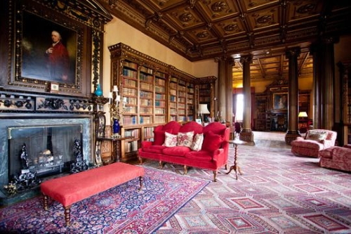 Interior view of Highclere Castle, home to the Earl of Carnarvon and setting of the popular tv series Downton Abbey in England, UK