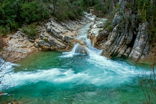 View of the Borosa River, Cazorla, Segura and Las Villas natural park, Jean, Andalusia, Spain