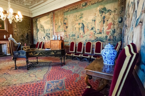Interiors of the palace of Holyrood house in Edinburgh, Scotland, UK