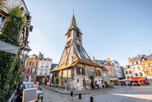 Saint Catherine Old wooden church in Honfleur, famuos french town in Normandy, France