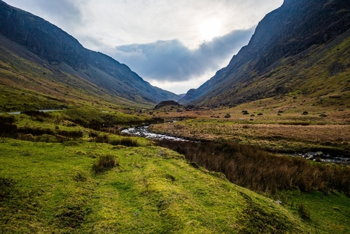 Honister Pass, a mountain pass, joining Borrowdale to the Buttermere Valley, the Lake District National Park, Cumbria, England, UK