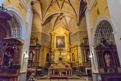Interior view of the Iglesia de Santo Tome in the Historic City of Toledo, Castilla La Mancha, a UNESCO World Heritage Site, Spain