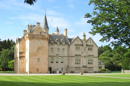 The 16th century tower house of Brodie Castle near Inverness in Scotland, UK. Now run by the National Trust it is a popular highland tourist attraction