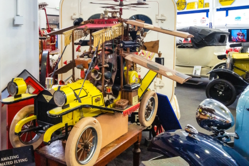 Lakeland Motor Museum houses a collection of classic cars, motorcycles, bicycles, pedal cars and speed boats, located in Backbarrow, Ulverston, the Lake District National Park, Cumbria, England, United Kingdom