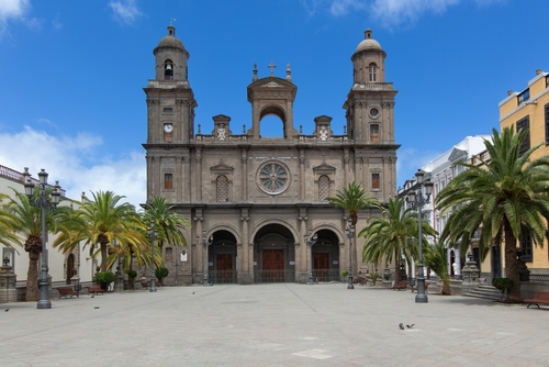Exterior view of Cathedral of Santa Ana Las Plamas de Gran Canaria, Gran Canaria Island, The Canary Islands, Spain