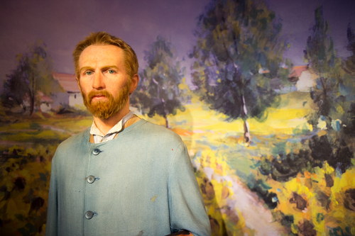 Vincent van Gogh at the Madame Tussauds museum in Amsterdam, Holland
