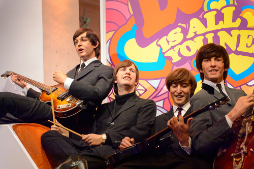 The Beatles music band, Madame Tussauds wax museum, London, England, United Kingdom