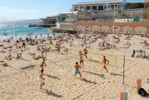 The Catalan beach in Marseille is one of the oldest beaches in the city in the center of Marseille. It is a point of visit for all tourists who quickly visit the city, Marseille, Provence, France