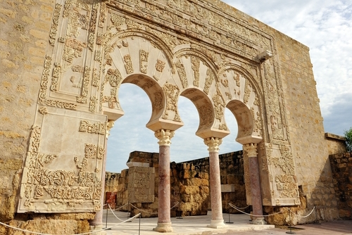 House of Jafar in Medina Azahara, an Arab city founded in 936 AD. C. by Abderramán III about 8 km from Cordoba. World heritage site by Unesco in Andalusia, Spain
