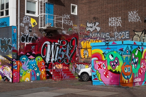 Museum for graffiti and street art, on the former NDSM wharf in Amsterdam, The Netherlands