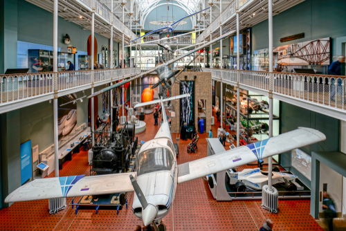 Interior view of the National Museum of Scotland, Edinburgh, Scotland, United Kingdom