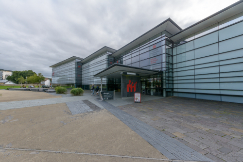 Entrance to the National Waterfront Museum in Swansea, Wales, UK
