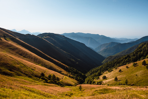 Meeting dawn in the mountains of the Mercantour National Park in Cote d'Azur, France