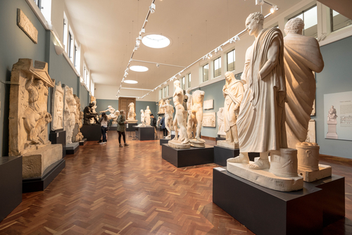 Interior view of the Ashmolean museum in Oxford, Oxfordshire, England, United Kingdom