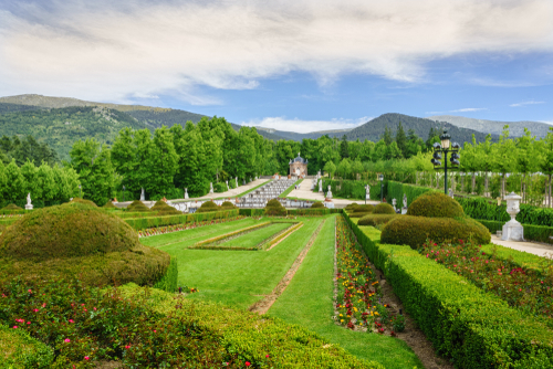 Luscious gardens at the La Granja de San Ildefonso, Segovia, Spain