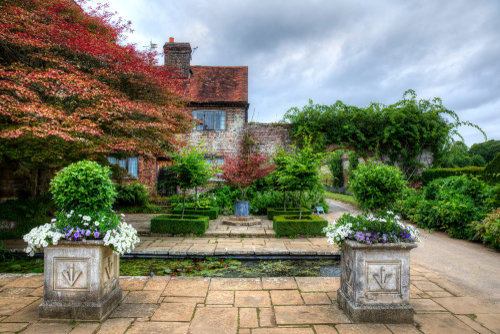 View of the Garden of Penshurst Place, Kent, England, United Kingdom