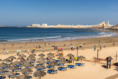 Playa de Santa Maria del Mar in Cadiz, Andalusia, Spain