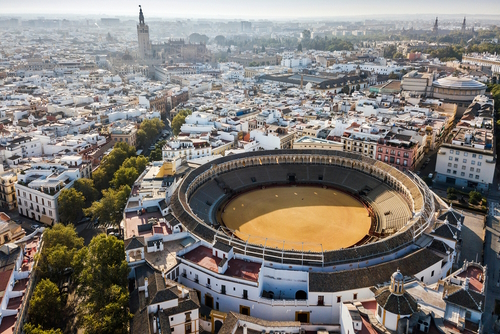 Bullring of the Real Maestranza de Caballería in Sevilla, Andalusia, Spain