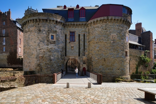 The Mordelaise gate is an entrance gatehouse, a remnant of the ramparts of Rennes, Brittany, France