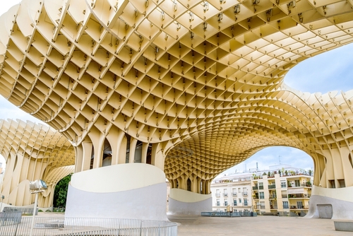 The Setas de Sevila, Metropol Parasol wooden structure located in the old quarter of Seville, Andalusia, Spain