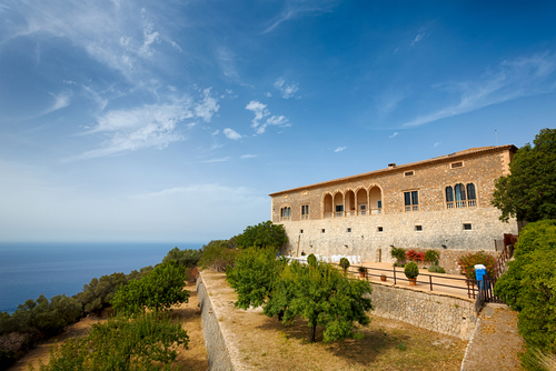 View of the house of Son Marroig, Mallorca Island, The Balearic Islands, Spain