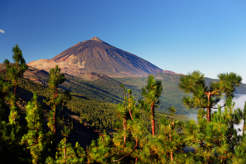 View of the Teide volcano at El Teide National Park, Tenerife island, The Canary Islands, Spain