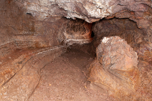 Cueva del Viento fifth longest volcanic tube in the world, longest in europe, formed by lava type Áa volcano Pico Viejo 27,000 years ago on the island of Tenerife, The Canary Islands, Spain