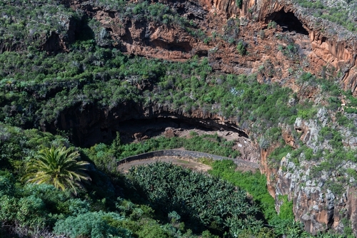 Historical caves at El Tendal at La Palma island, The Canary islands, Spain