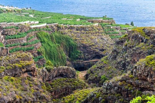 Views around Santa Cruz de La Palma and the historical cave of the Benahorita people, La Palma Island, The Canary Islands, Spain