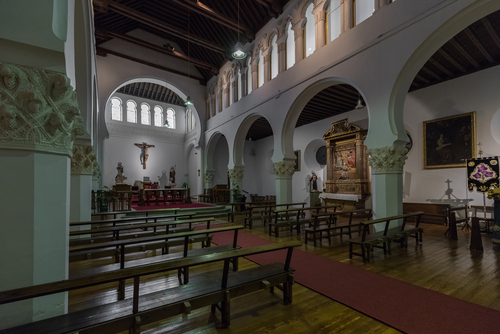 Interior view of the Convent of Corpus Christi, formerly a Jewish Synagogue, Segovia, Castilla y Leon, Spain