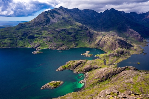 View of the Cuillin Ridge and Loch Coriusk, Isle of Skye, Scotland, United Kingdom